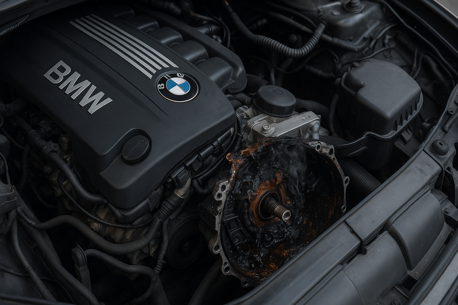 Сломалась АКПП BMW — автомобиль на эвакуаторе