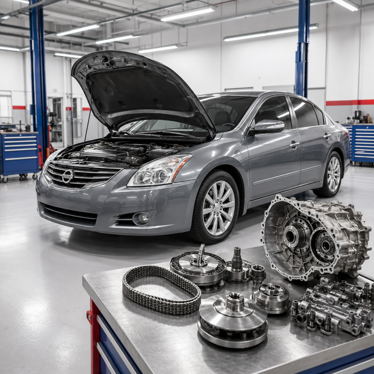 Nissan Teana на ремонте вариатора