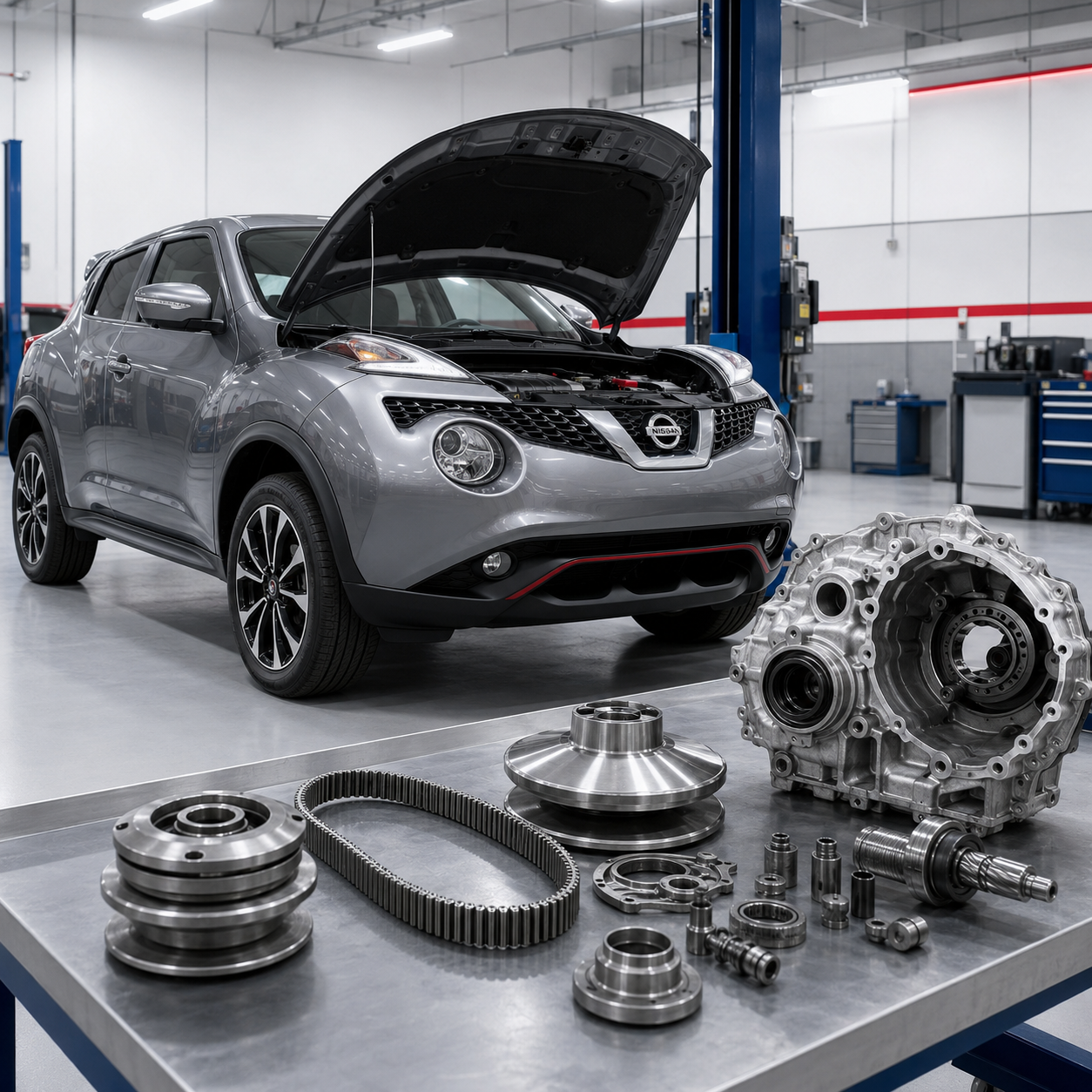 Nissan Juke на ремонте вариатора