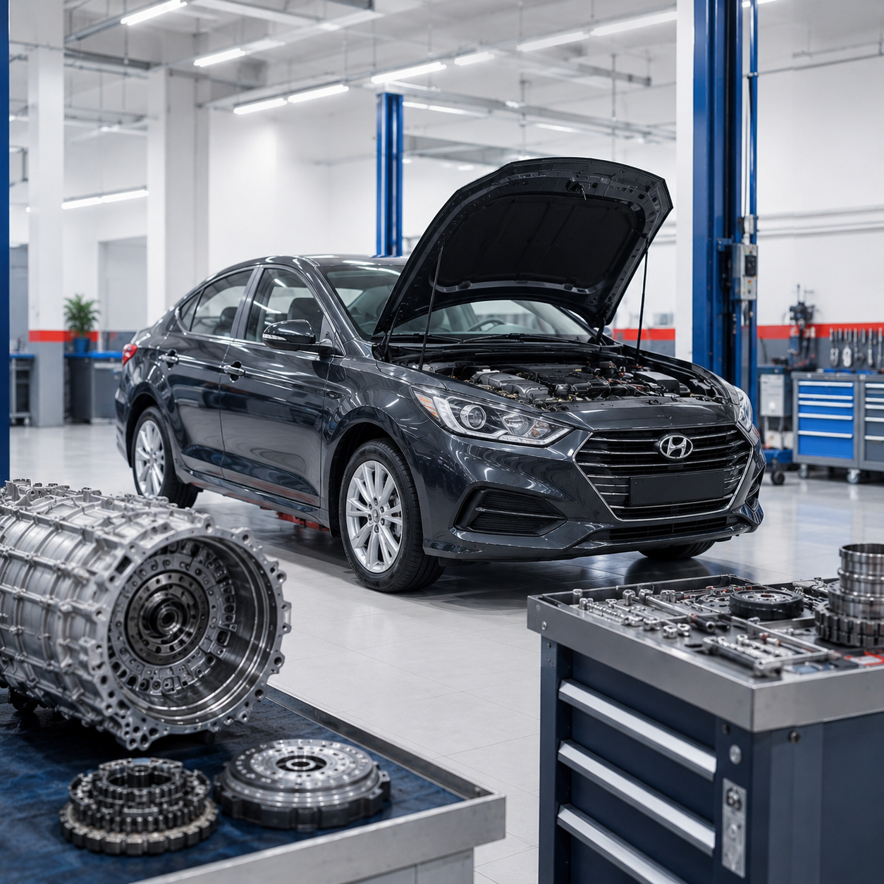 Hyundai Solaris на ремонте АКПП