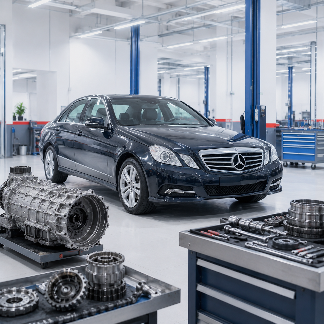 Mercedes-Benz W212 на ремонте АКПП