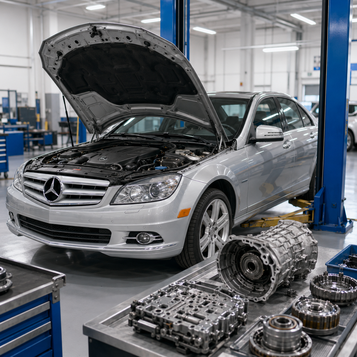 Mercedes W204 на ремонте АКПП